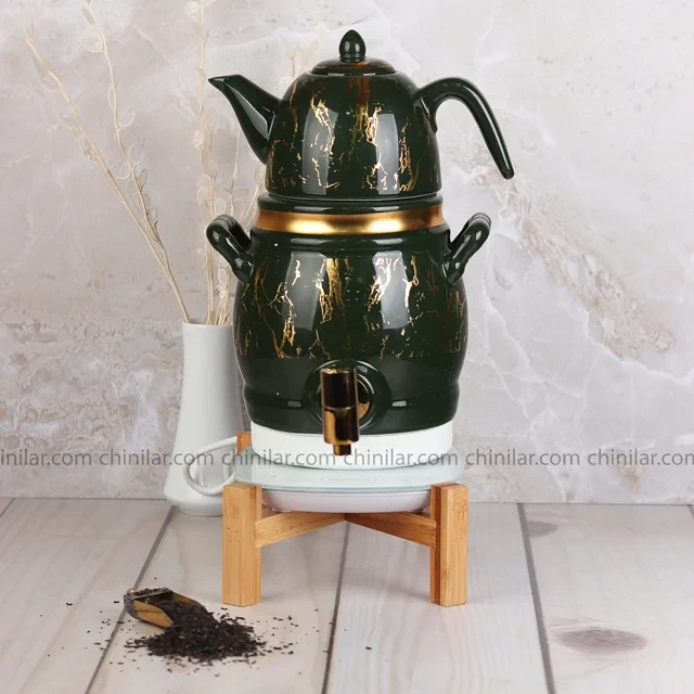 چای ساز برقی چینی با پنل دیجیتالی رنگ سبز