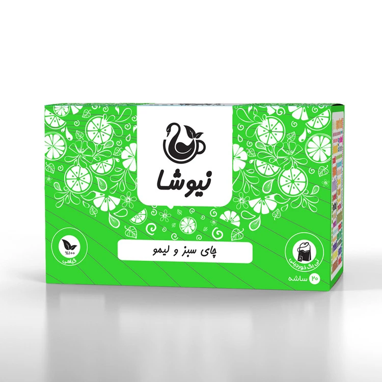 چای سبز و لیمو مدل نیوشا 20تی پک