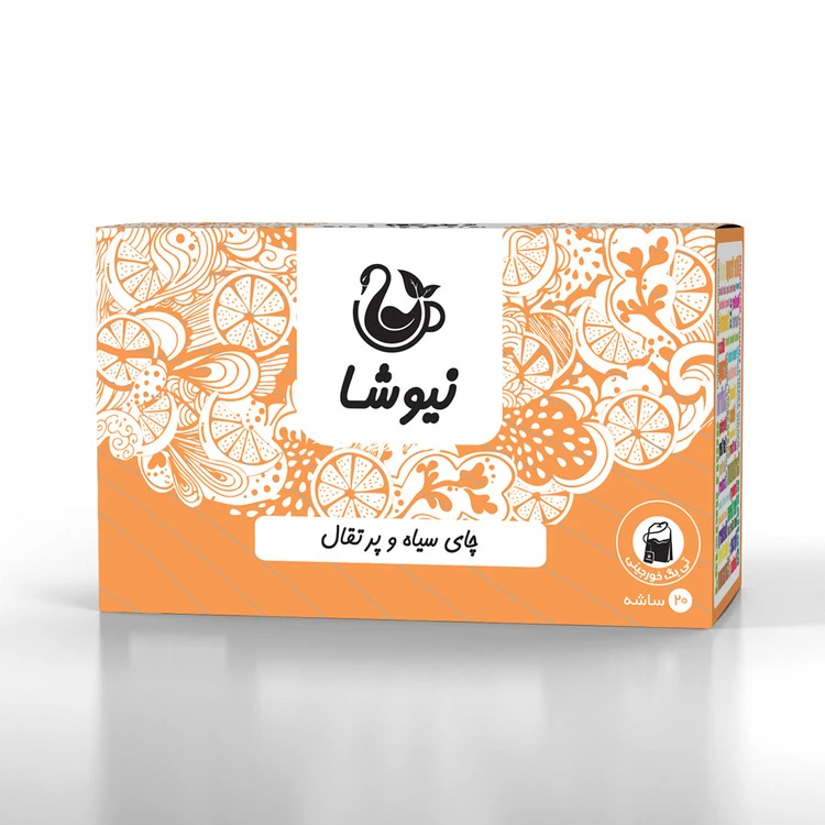 چای سیاه و پرتقال کیسه ای 20 عددی نیوشا