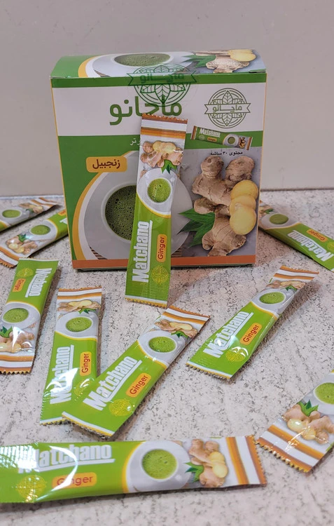 چای ماچا با طعم زنجبیل ساشه‌ای ماچانو — پپتینا (هر ساشه 0.5 گرم)