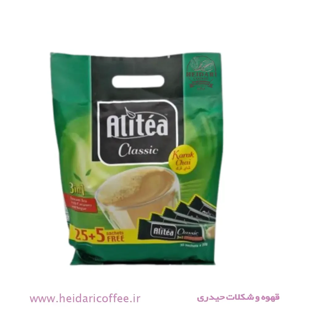 چای کرک علی‌تی (Alitea) مدل کلاسیک ۳ در ۱ – بسته ۳۰ عددی