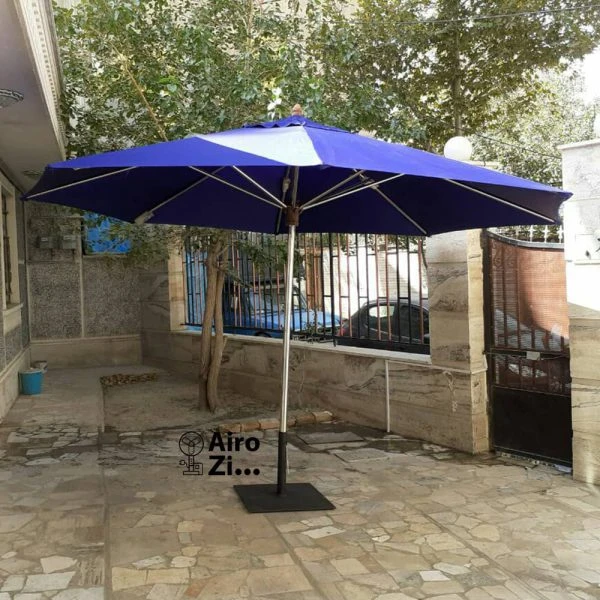 چتر و سایبان پایه وسط باغی رستورانی سه متر استیل
