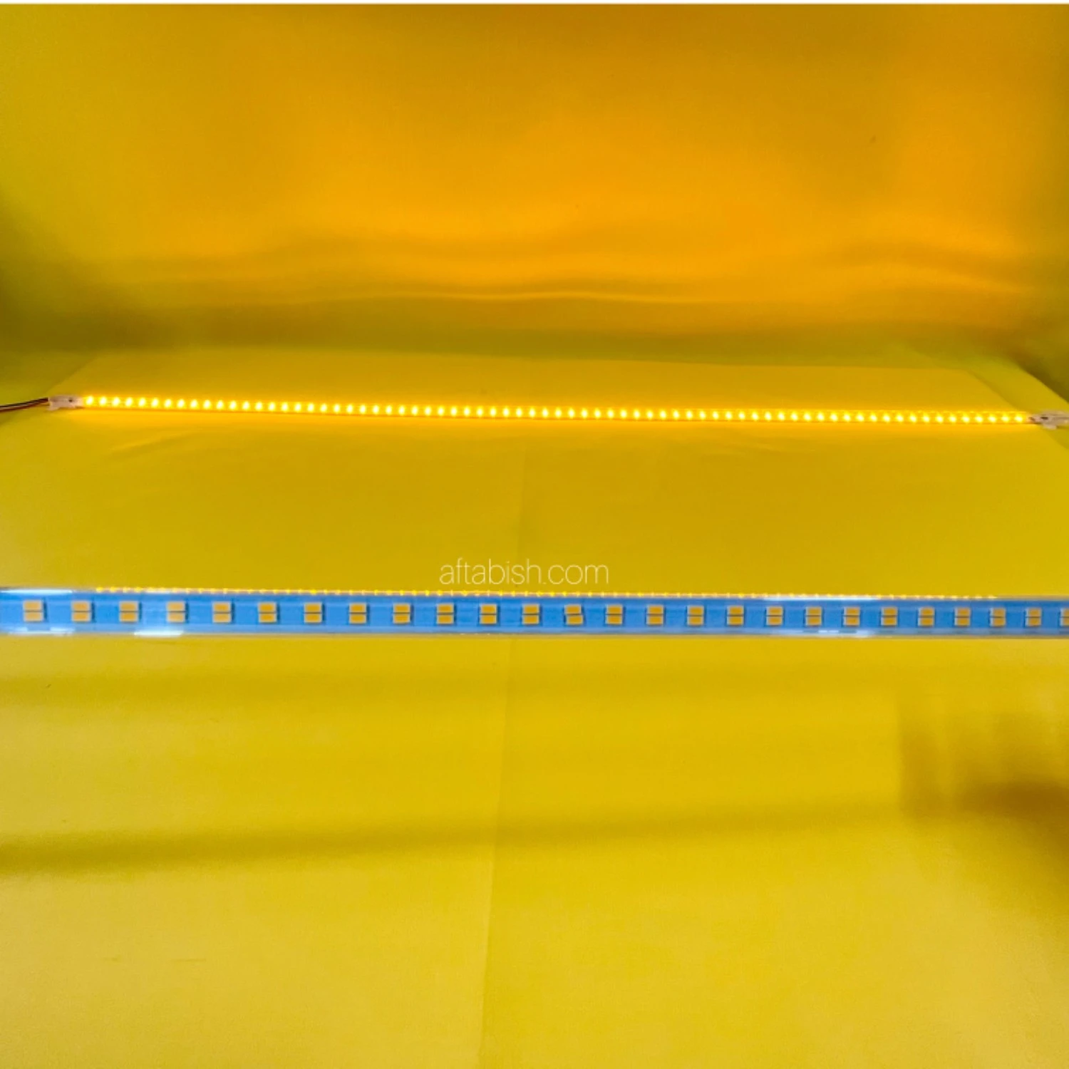 چراغ LED خطی یک متری ۲۲۰ ولت رنگ انبه ای با غلاف شفاف