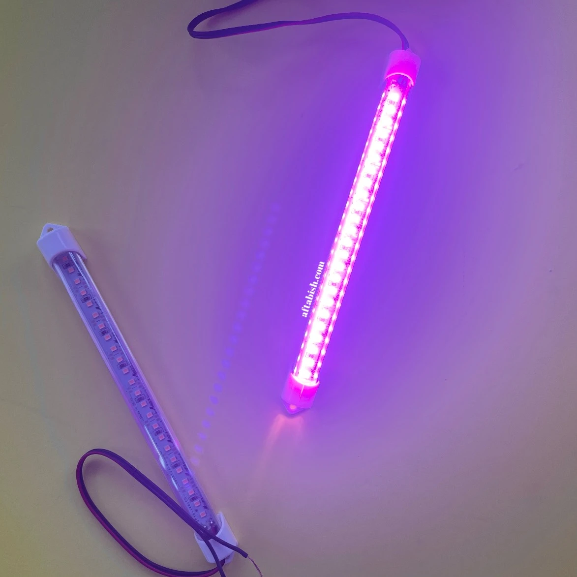 چراغ lED خطی ۱۲ ولت ۲۰ سانتیمتری رنگ نور صورتی