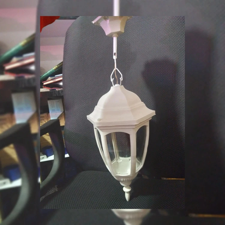 چراغ آویز مدل خمره ای (شیشه و پلاستیک. سفید ومشکی)