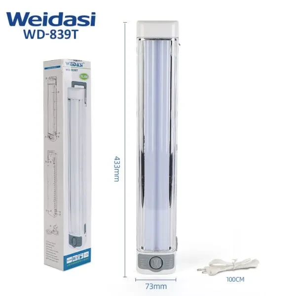 چراغ اضطراری کمپینگ قابل شارژ ویداسی دیمردار مدل WD-839T