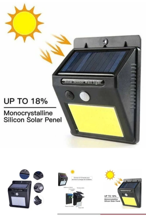 چراغ خورشیدی دیواری سنسوردار
