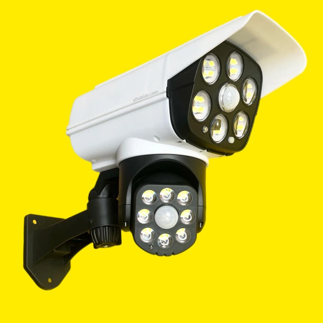 چراغ دیواری خورشیدی طرح دوربین مجهز به چراغ دوم با چرخش ۳۶۰ درجه مدل Solar Sensor Light 2178T