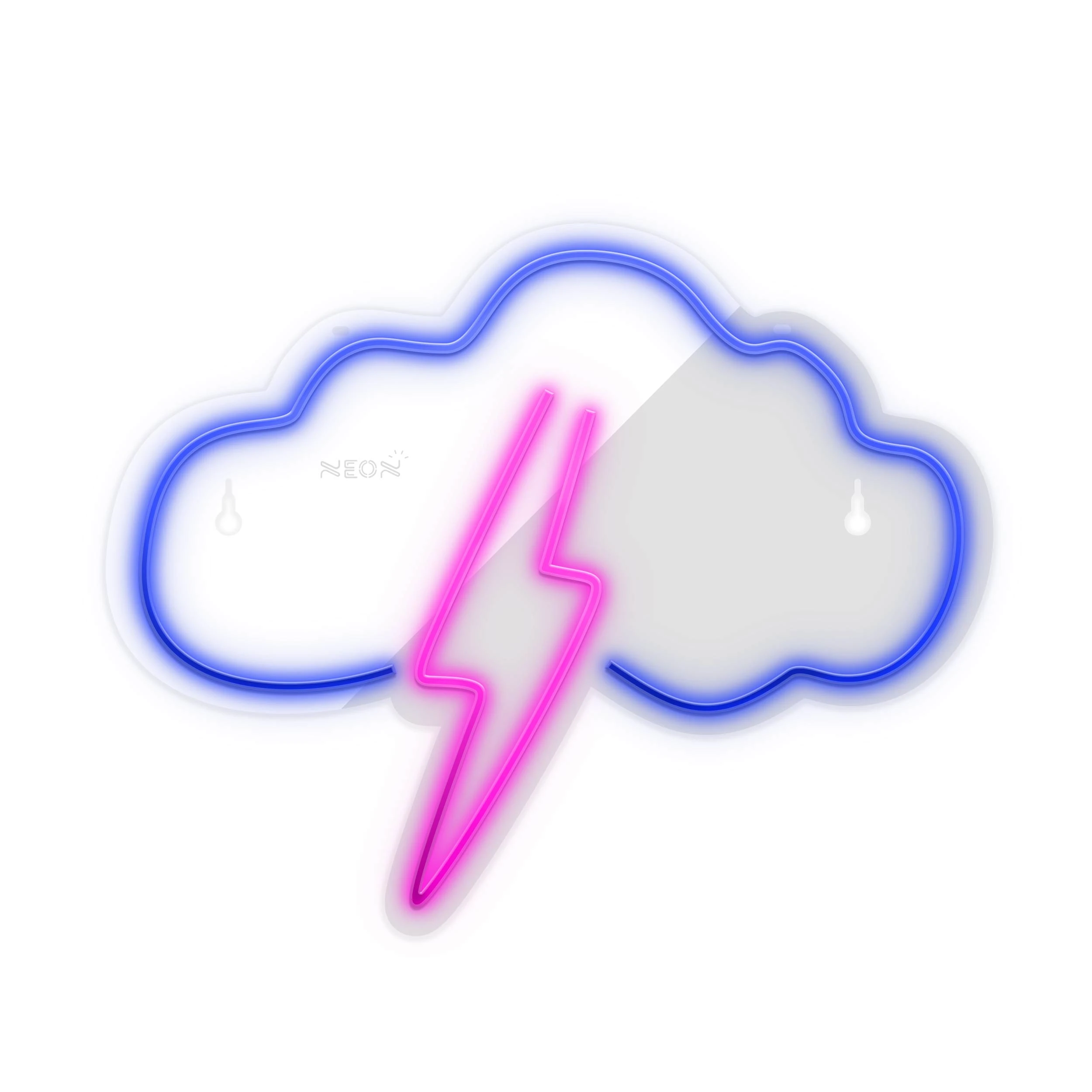 چراغ دیواری نئون دیزاین طرح Cloud-Vs-Lightning_BL*256