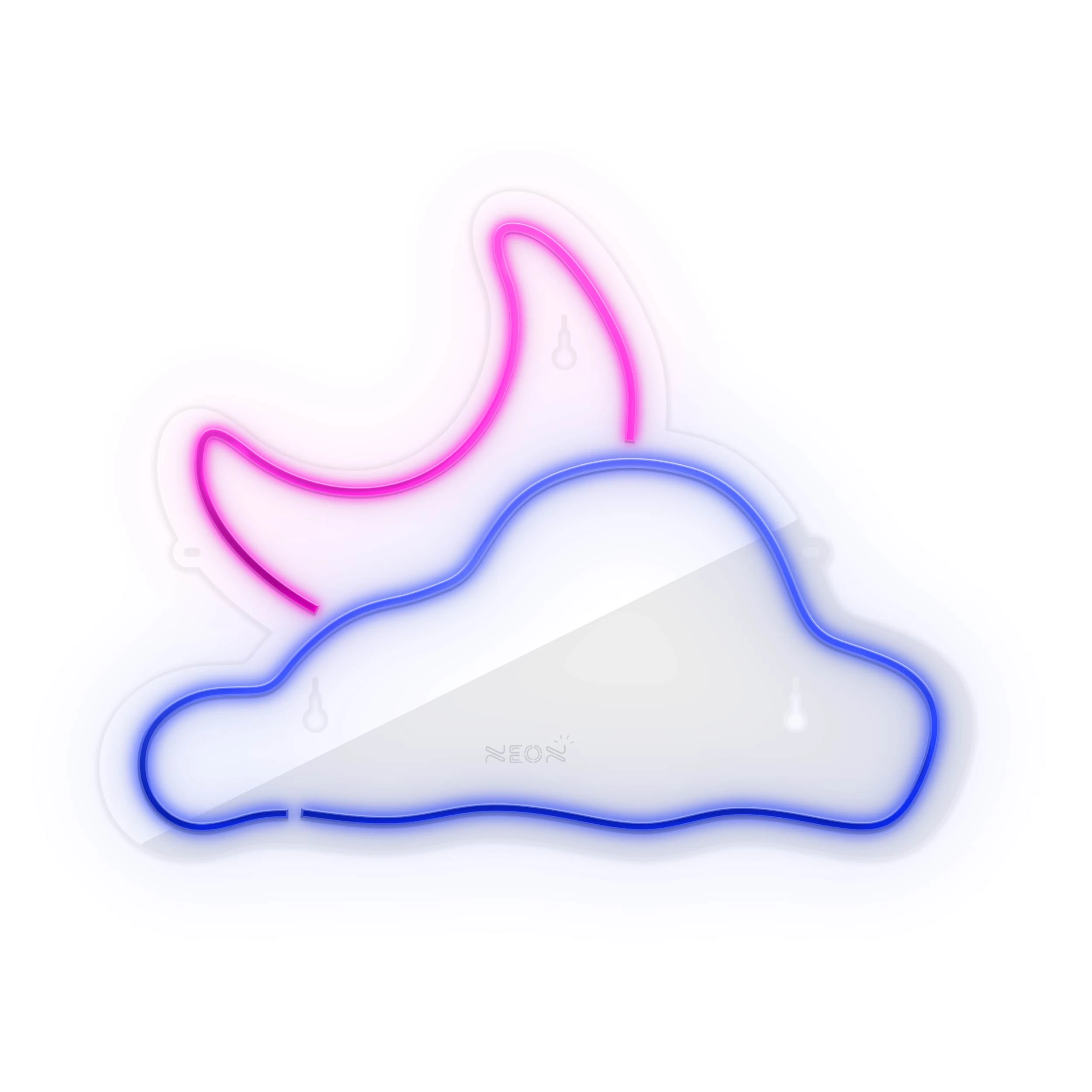 چراغ دیواری نئون دیزاین طرح Cloud-Vs-Moon_BL