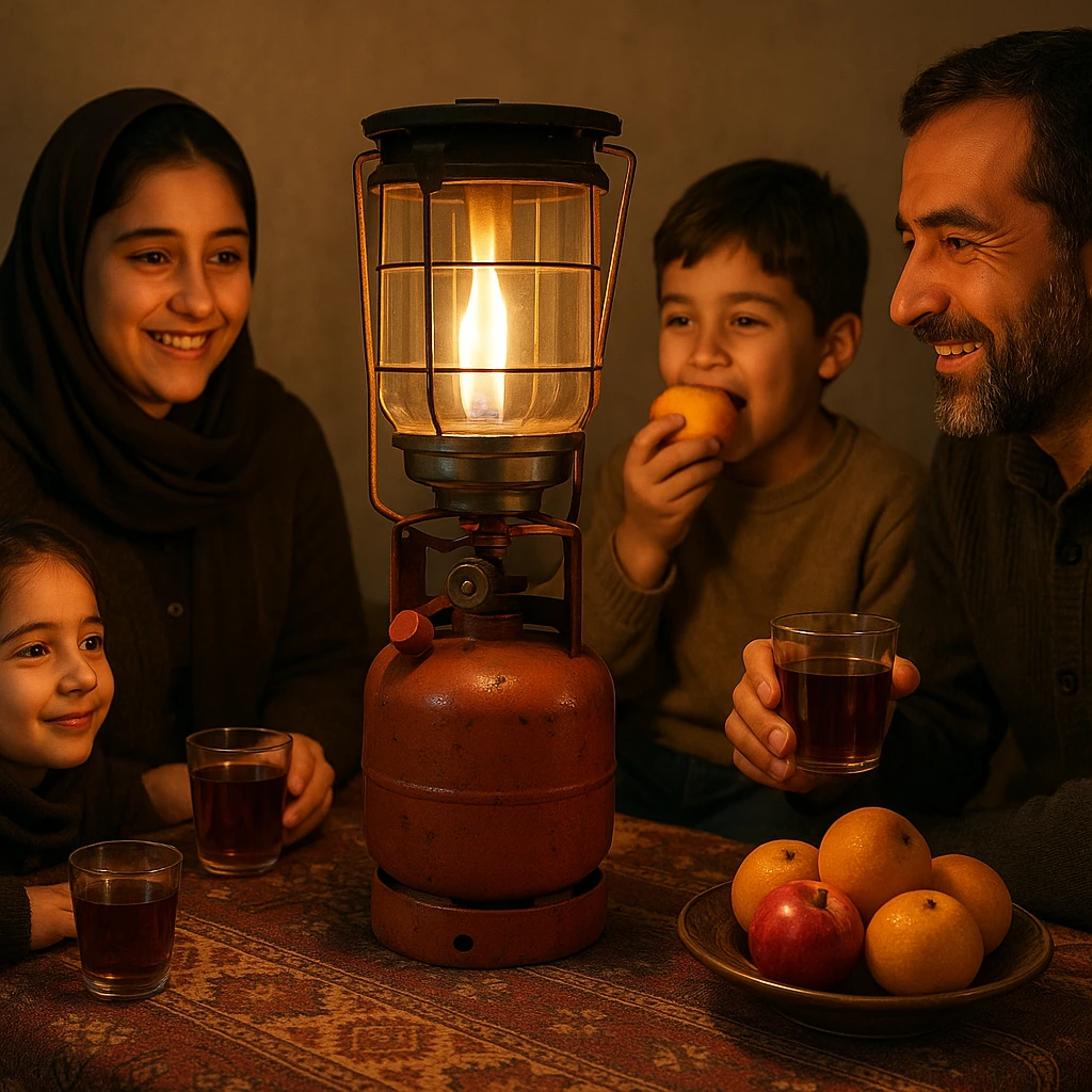 چراغ روشنایی گازی پیک نیکی به همراه شیشه و توری