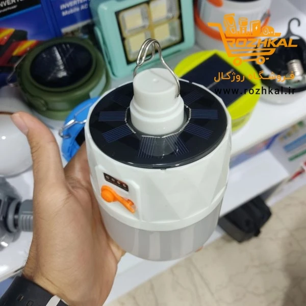 چراغ شارژی خورشیدی و کمپینگ 200 وات مدل DC-5-6 200W با شارژدهی بسیار بالا و مقاوم