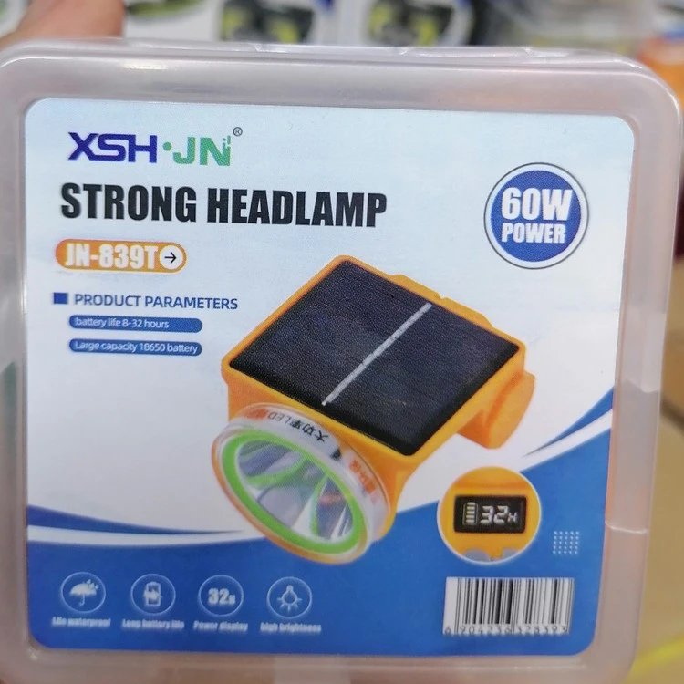 چراغ قوه هدلایت سولار دار با نمایشگر دیجیتال برند XSH.JN مدل JN-
