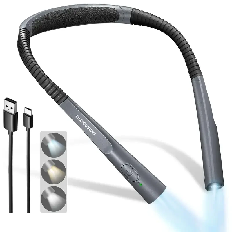 چراغ مطالعه گردنی LED ارتقاء یافته Glocusent مدل Upgraded Neck Reading Light