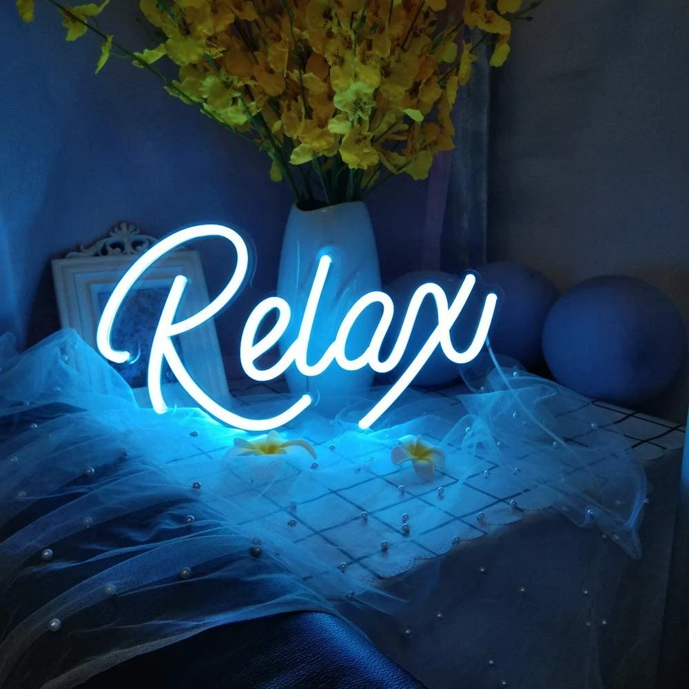 چراغ نئونی دیواری طرح Relax