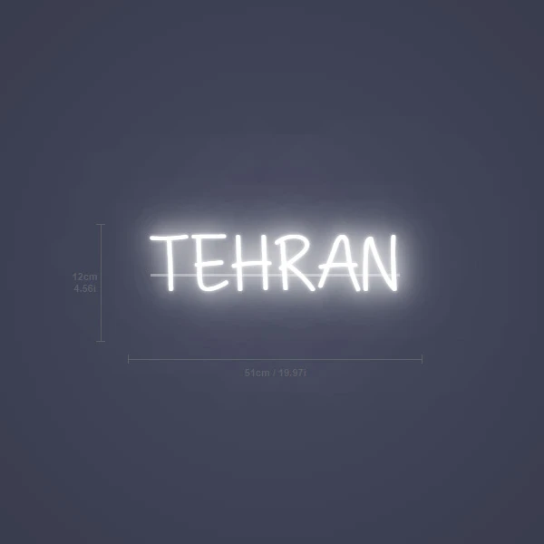 چراغ نئونی دیواری طرح تهران مدل 001