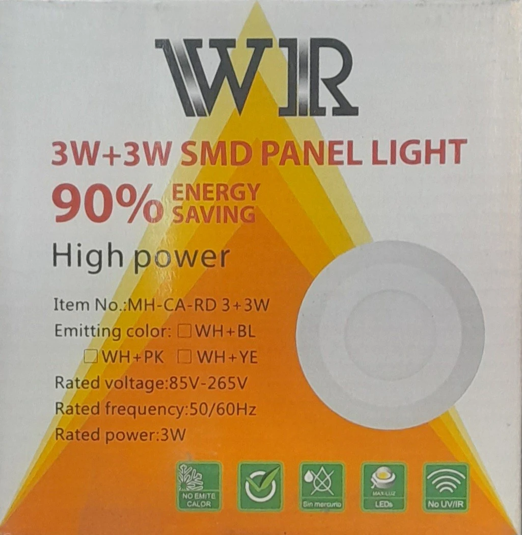 چراغ پنلی WR SMD سه حالته 3w + 3w