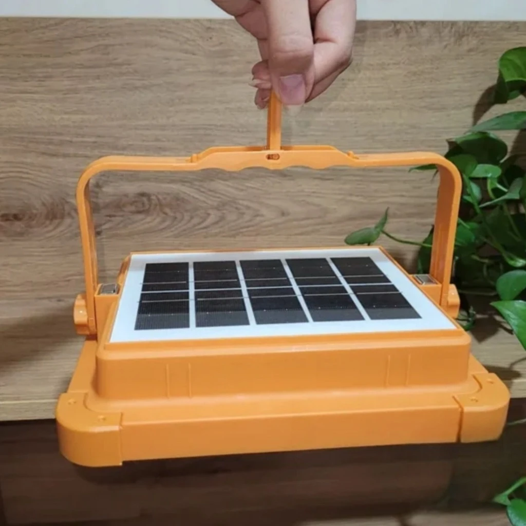 چراغ کمپینگی 400 وات | 288 LED | پنل خورشیدی | مگنت قوی