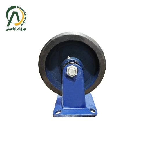 چرخ آهنی لاستیکی A ثابت قطر 250 میلی متر