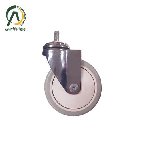 چرخ بیمارستانی S229 پیچی گردان قطر 125 میلی متر