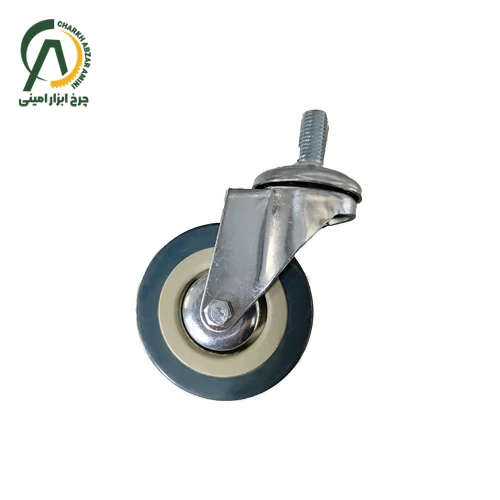 چرخ بیمارستانی وارداتی پیچی گردان قطر 75 میلی متر