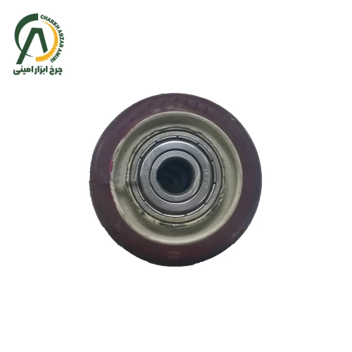 چرخ تک پلی آمید زرشکی قطر 75 میلی متر