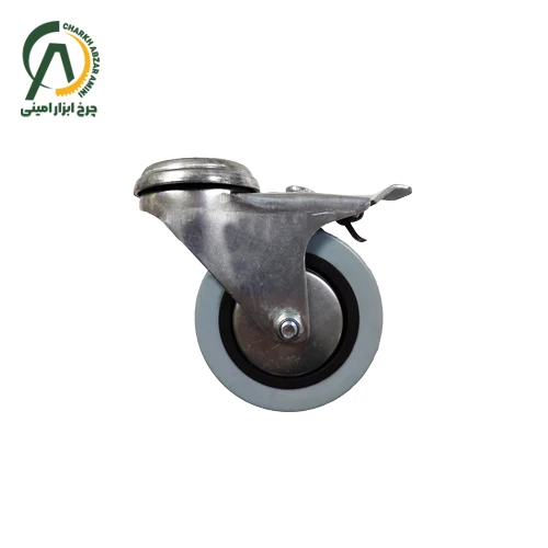 چرخ فروشگاهی بوشی H آلن خور گردان ترمزدار قطر 75 میلی متر
