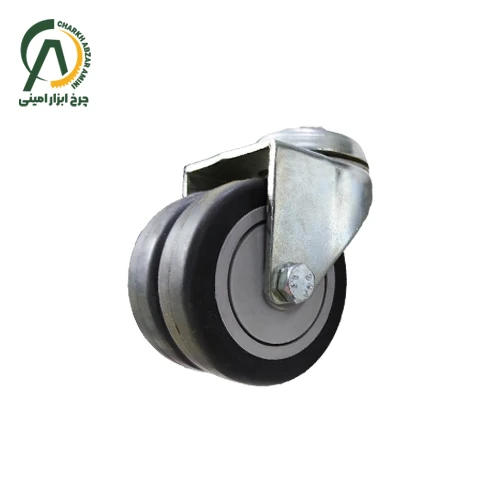 چرخ فروشگاهی دوقلو B آلن خور گردان قطر 75 میلی متر