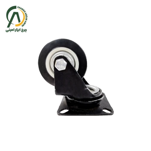 چرخ فروشگاهی مشکی H گردان قطر 55 میلی متر