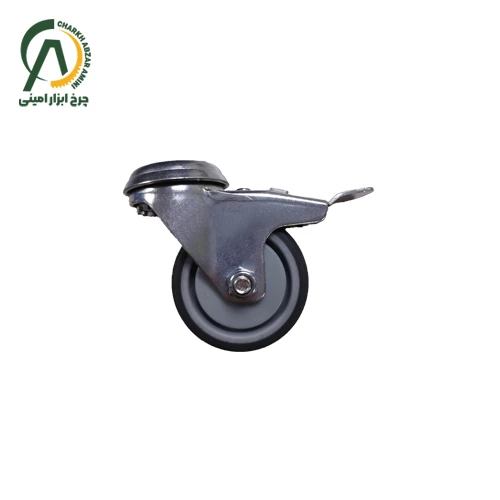 چرخ فروشگاهی وارداتی آلن خور گردان ترمزدار قطر 50 میلی متر