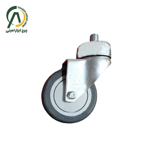 چرخ فروشگاهی کف بلبرینگ B پیچی گردان قطر 100 میلی متر