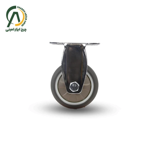 چرخ لوکس بلبرینگی قهوه ای دوقلو ثابت قطر 50 میلی متر