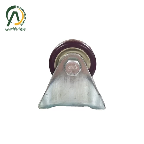 چرخ پلی آمید زرشکی ثابت قطر 125 میلی متر