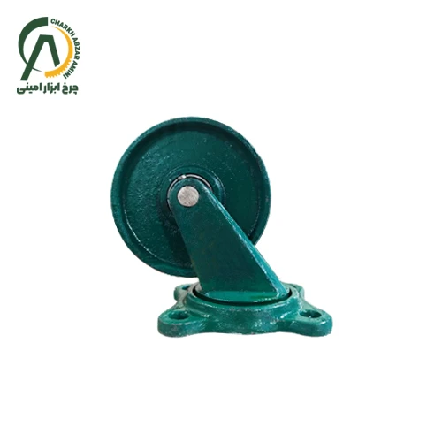چرخ چدن روتراش گردان سبز-آبی قطر 160 میلی متر