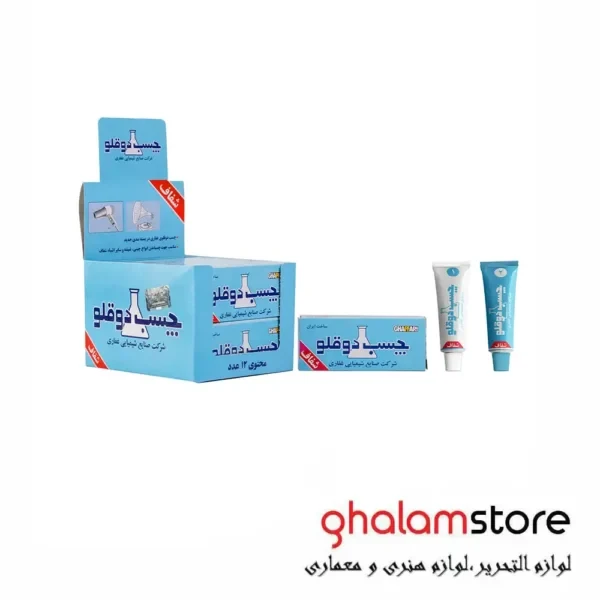 چسب دوقلوی همه کاره شفاف غفاری بسته 12 عددی