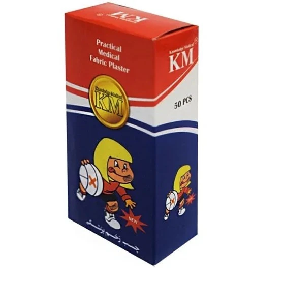 چسب زخم پارچه ای برند KM بسته 50 عددی