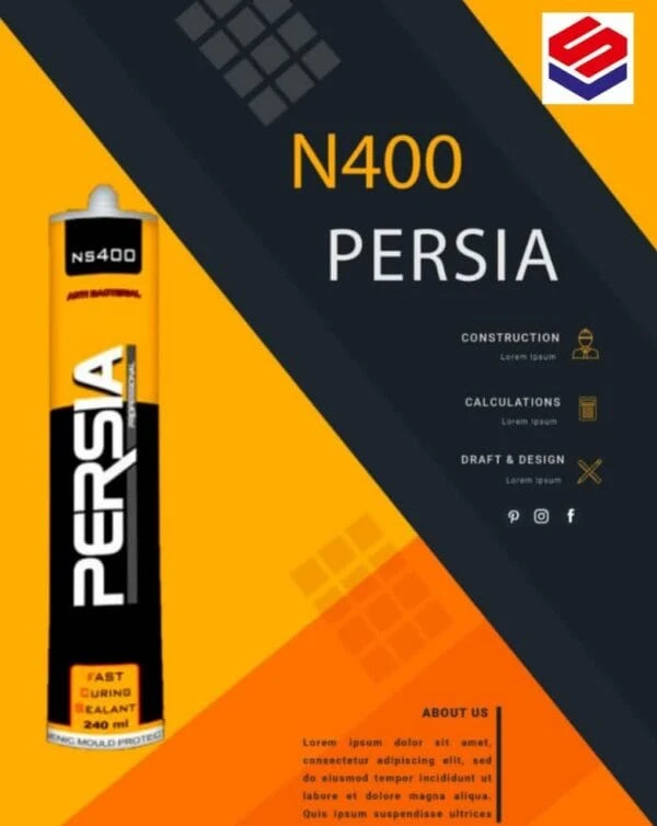 چسب سمیلار سیلیکون حاوی اکریلیک PERSIA N۴۰۰ پرشیا (کارتن۳۰عددی)