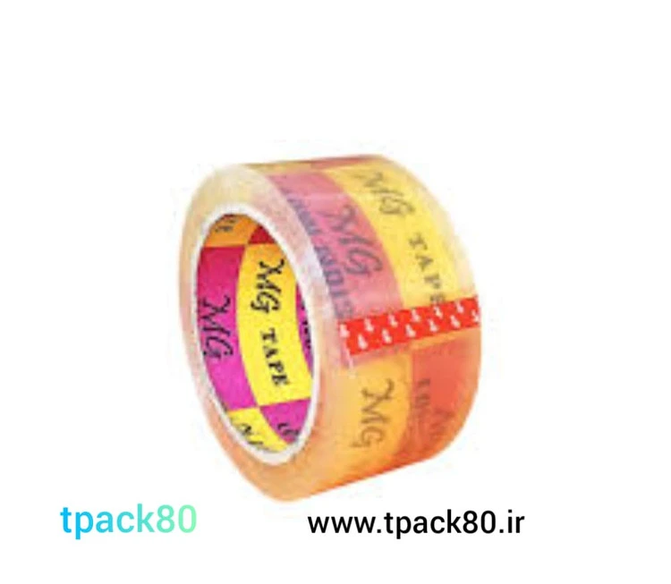 > چسب پهن بی‌صدا MG عرض 48mm طول 90 یارد | چسب بسته‌بندی شفاف و بی‌صدا