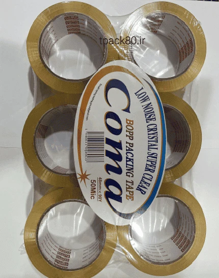 چسب پهن بی صدا coma قرمز 50 میکرون _ وارداتی _ مناسب برای بسته بندی