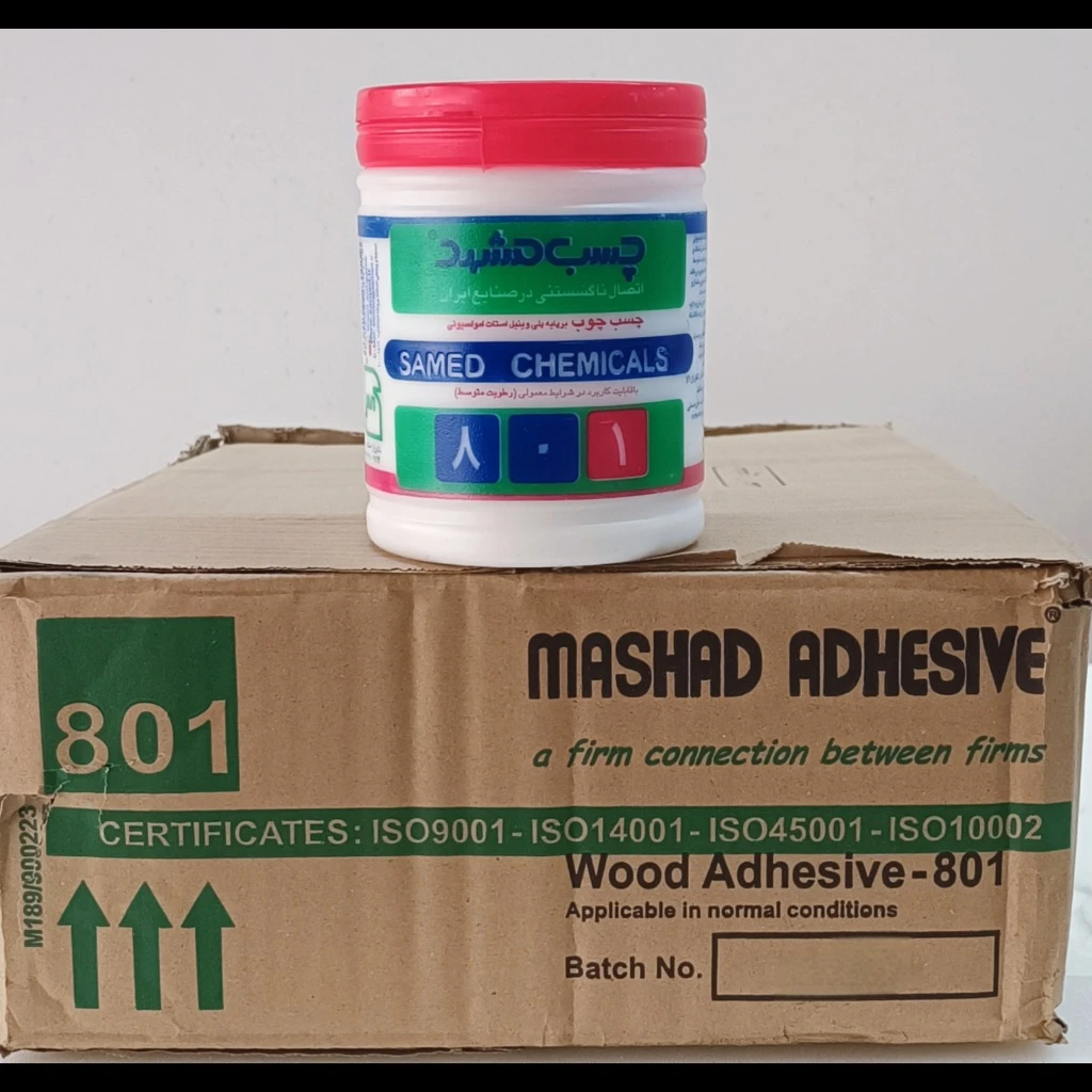 چسب چوب مشهد مدل 801 وزن 850 گرمی (کارتن 12 عددی)