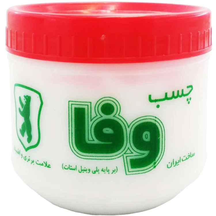 چسب چوب وفا حجم نیم کیلویی