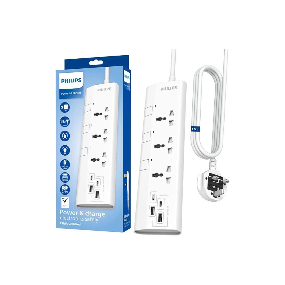 چندراهی برق فیلیپس Philips CHP4135W/56 Power Socket 1.5M