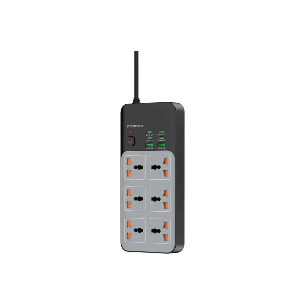 چندراهی برق پرودو Porodo FWCH100 6in1 Power Socket