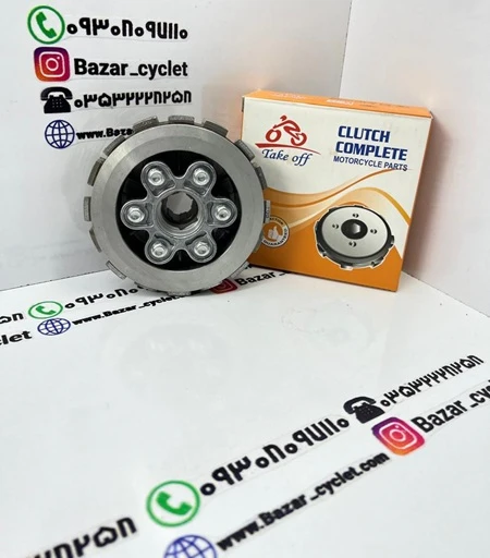 چهار شاخ کلاچ کامل 6 پیچ هندا 125_150_200به همراه صفحه برند take off کیفیت عالی