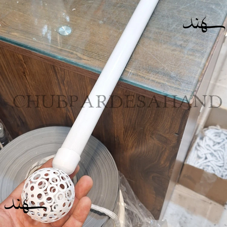 چوب پرده میل پرده پانچ سفید