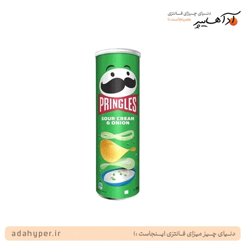 چیپس پرینگلز 165 گرمی با طعم خامه ترش و پیاز