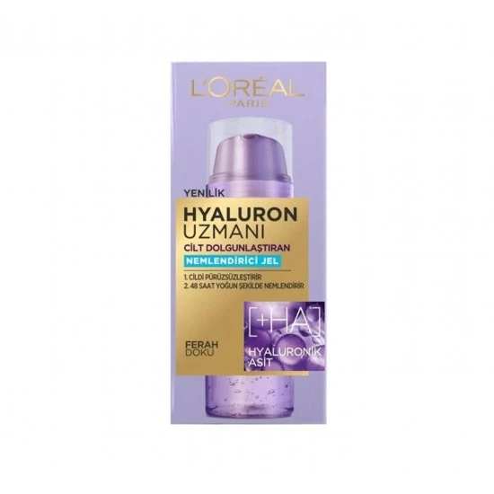 ژل آبرسان لورال پاریس LOREAL PARIS مدل HYALURON UZMANI حجم 50 میل