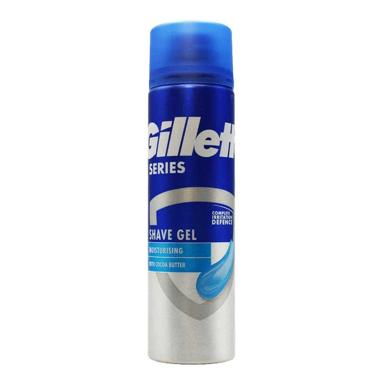 ژل اصلاح ژیلت مدل Series Moisturising با عصاره کره کاکائو حجم 200 میلی لیتر - Gillette Series Moisturising Shave Gel With Cocoa Butter 200ml ‌