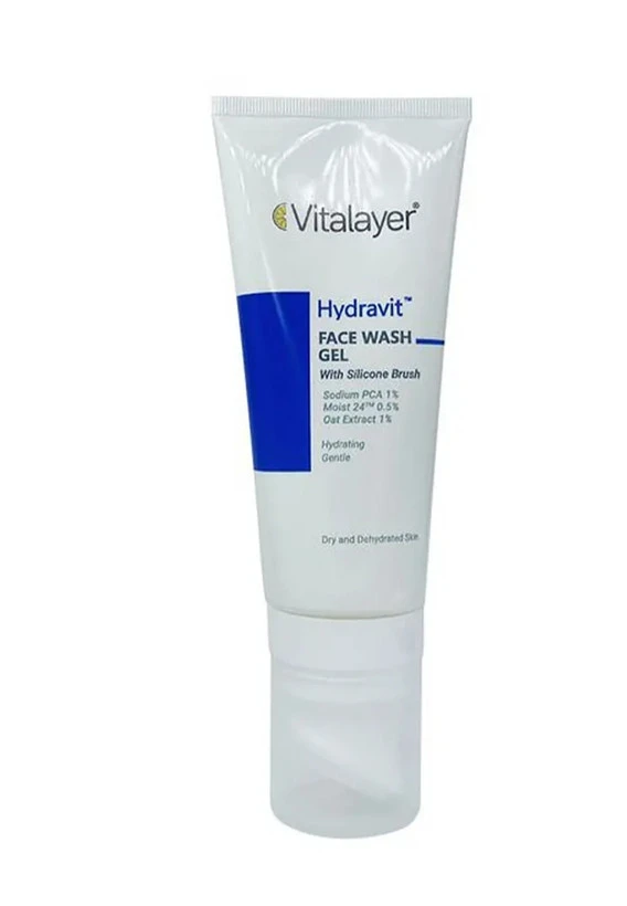 ژل شستشو صورت Hydravitویتالیر با براش سیلیکونی