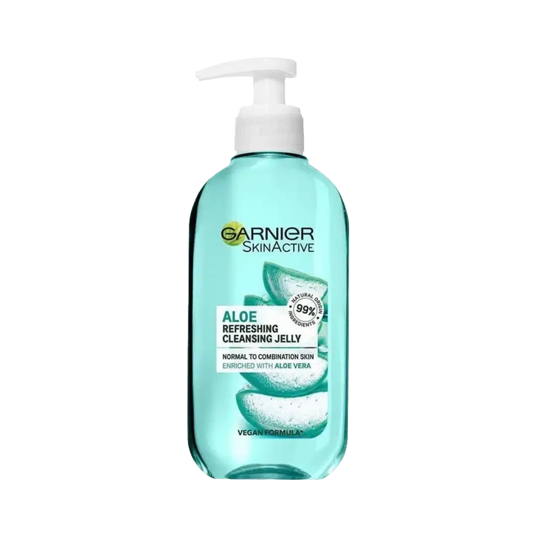 ژل شستشو صورت و پاک کننده صورت گارنیر مدل Skin Naturals رایحه آلوورا حجم 200 میلی لیتر